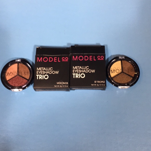 2 Model Co Metallic Eyeshadow Trios NIB - Picture 2 of 4